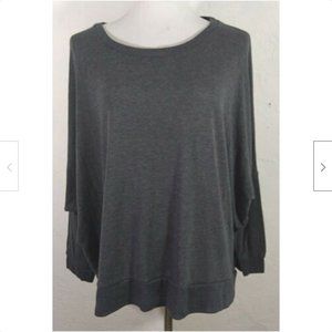 Slink Top Size 2 Gray Dolman Long Sleeve Sweater